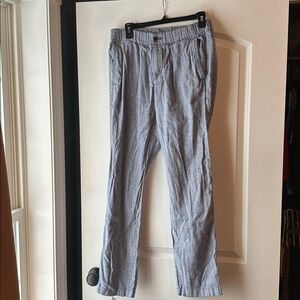 Tommy Bahama Men's Size XXL Linen Cotton Pants Blue Elastic Drawstring Waist Tex